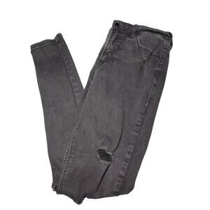 Old Navy High Rise Rockstar Super Skinny Size 6 Womens Black Denim Jeans